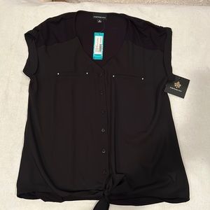 Fortune + Ivy black short sleeve